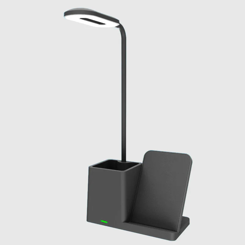 Most Selling Product in alibaba UUTEK Touch Three Color Model Desk Lamp with 15W Wireless Charger and Pen Holder Table Lamp