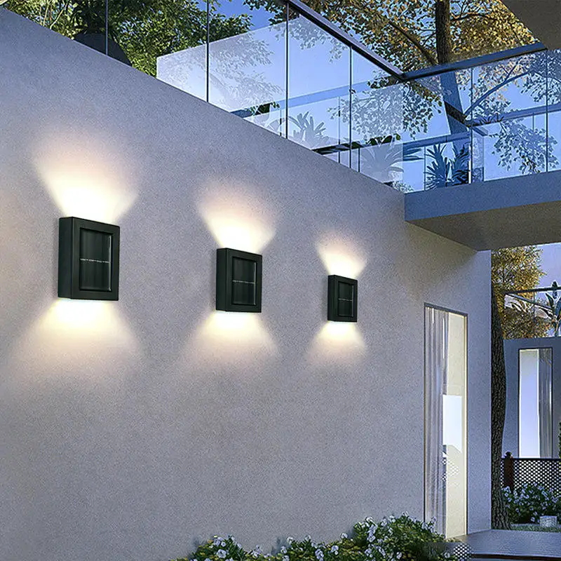 Wireless Up And Down Luminous morden lamps Solar Wall light of Garden Outdoor Landscape lighting supplier