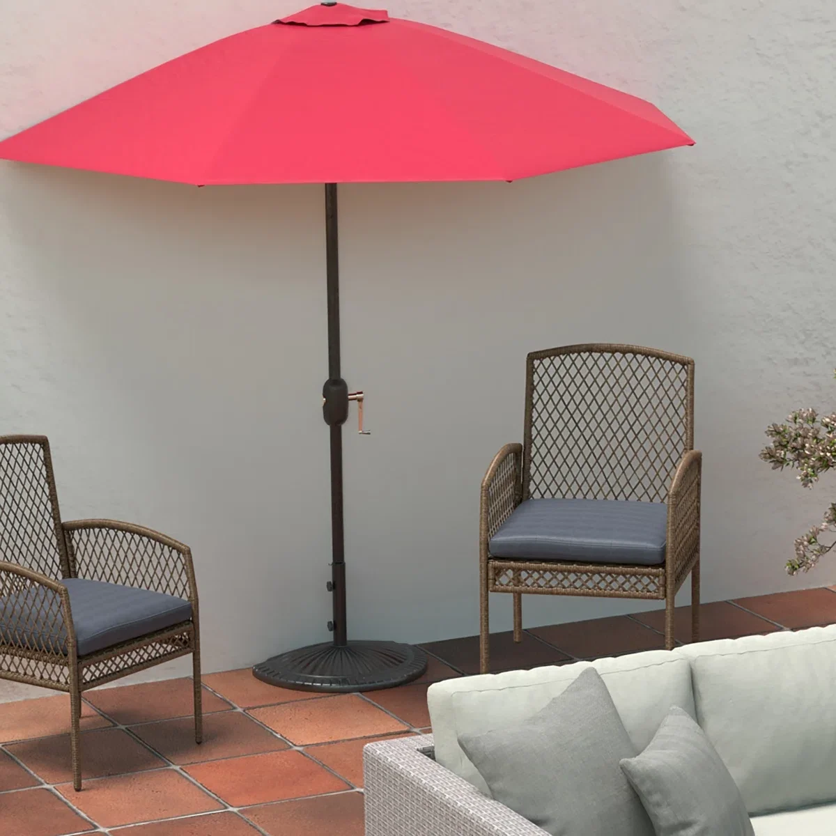 product modern design outdoor leisure patio round resin umbrella base for outdoor furniture-7