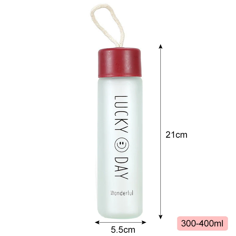 Wholesale Custom Sublimation Blank Frosted Color Drinkware Matte Glass Water Bottle
