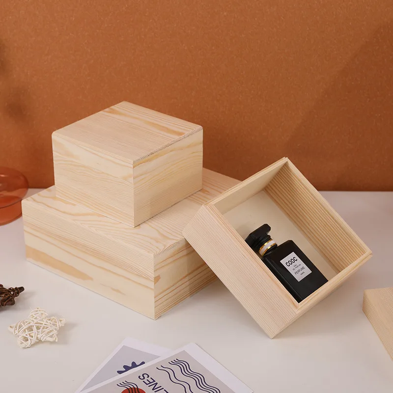 Factory Wholesale Customized Wooden Box Handmade Make Solid Wood Storage Boxes