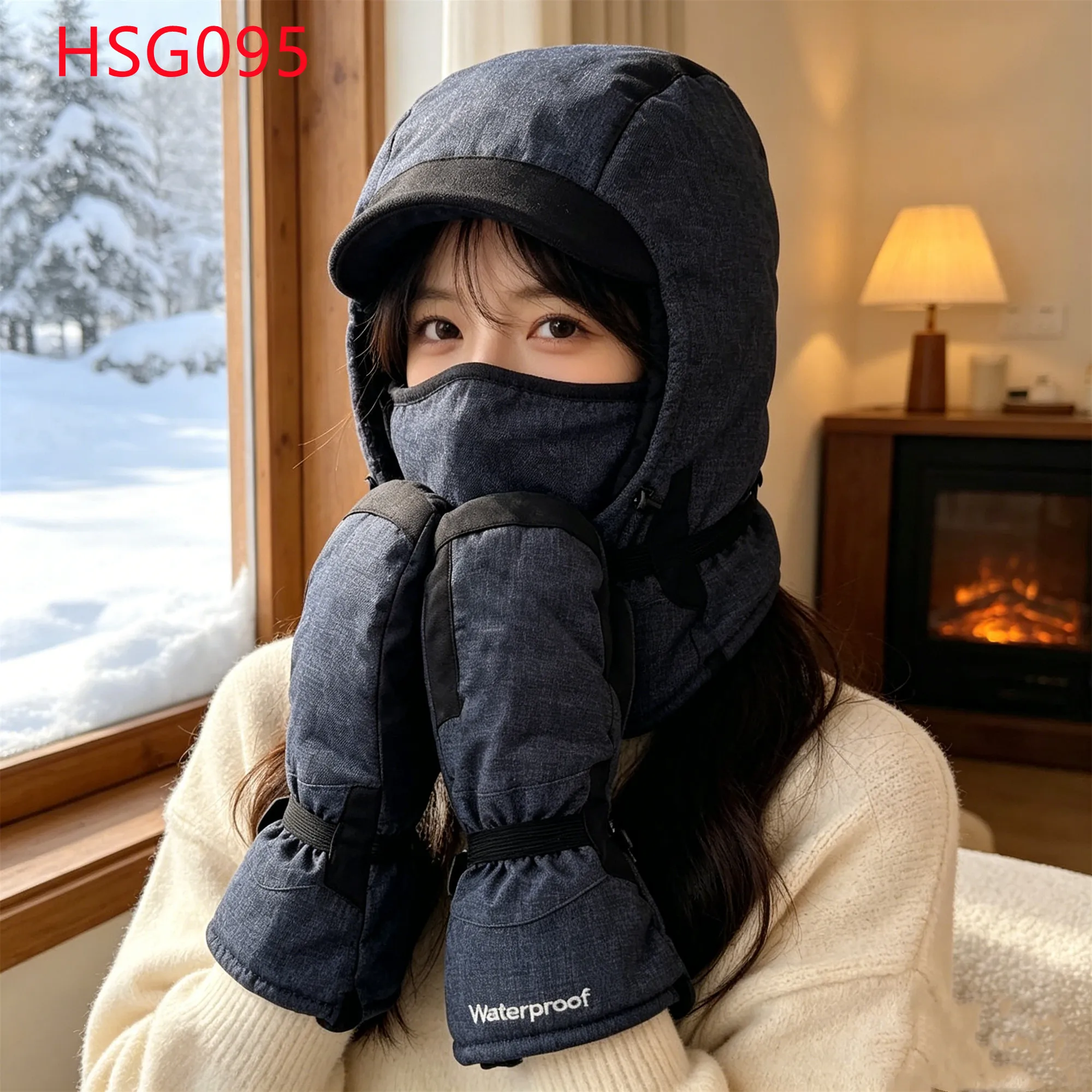 LXG,cross Country Skiing Thermal Insulated Winter Mitten Subzero Weather Hand Warmer Pocket Snowboard Gloves for Sale HSG095