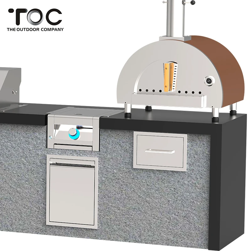 Propane Or Natural Gas Builtin Combination Garden Pizza Oven Bbq Gas