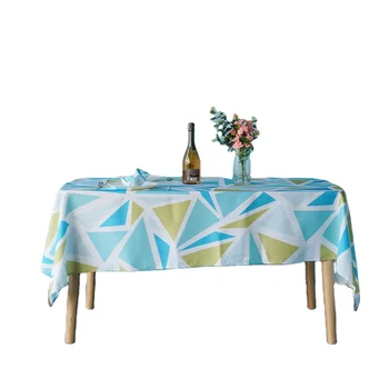 Wholesale fitted custom party table cloth rectangular waterproof restaurant printed tablecloth toalha de mesa