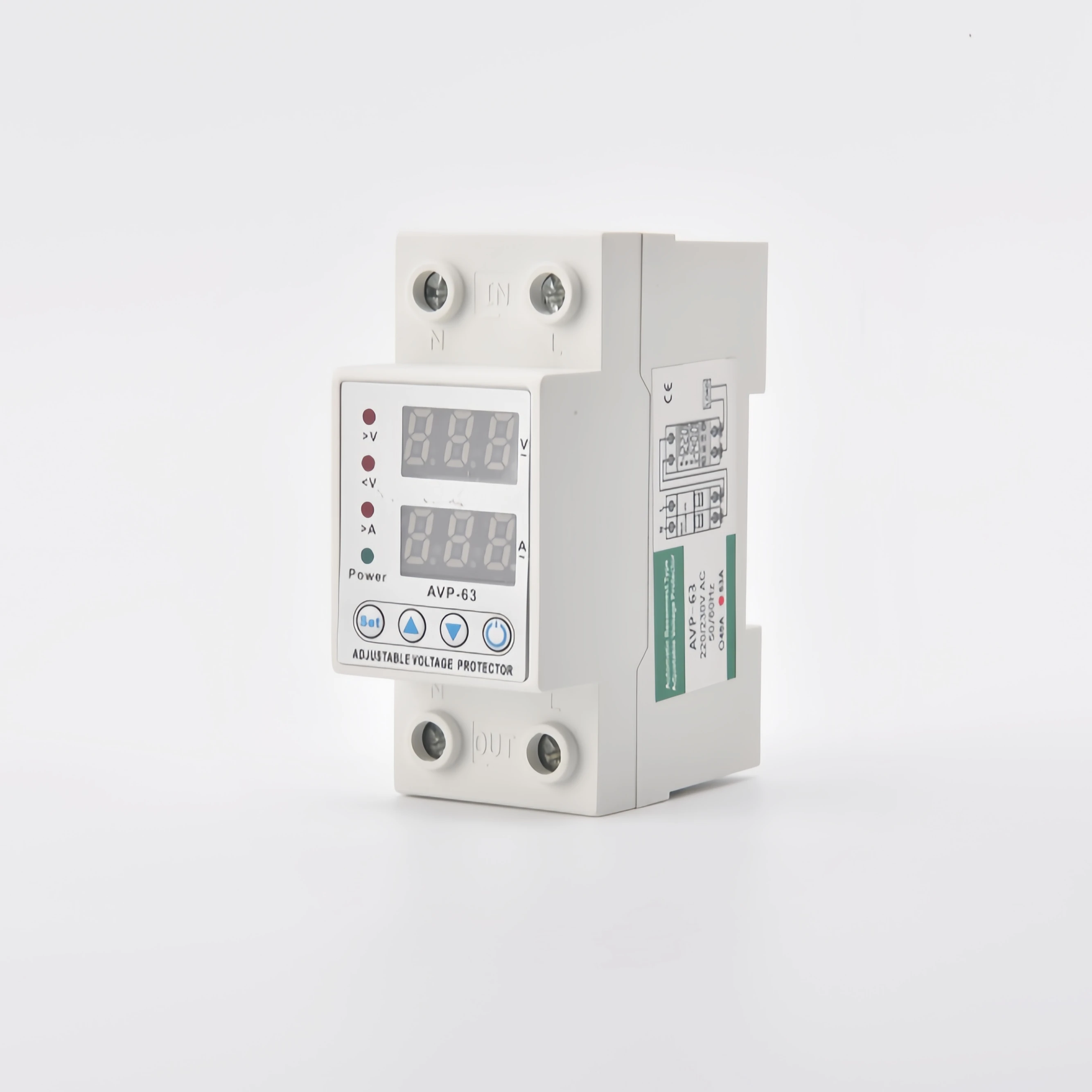 10-year Strength Factory Provides AVP-63A Overvoltage and Undervoltage Protector  Dual Display Digital Current Protector