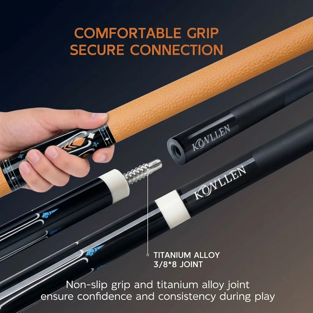 KONLLEN KL-09F 12.5mm Carbon Fiber Pool Cue Shaft - Durable