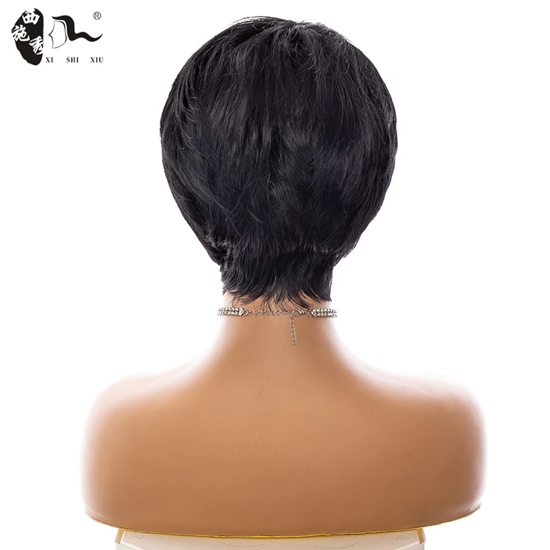 XISHIXIU Hair Wholesale vendors Ombre Blonde  Brown BURG Short Straight natural wig Synthetic hair Wigs for Women
