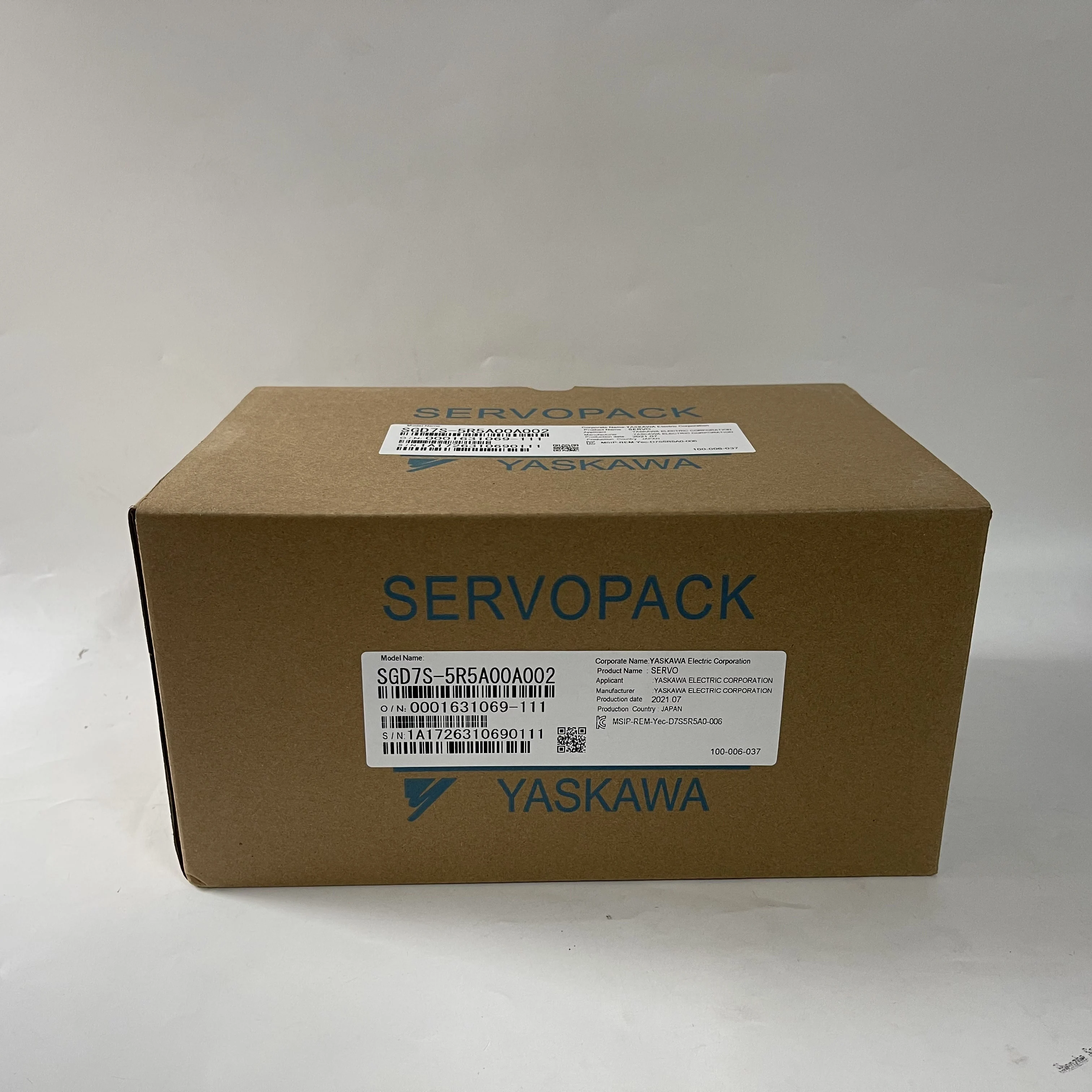 YASKAWA Servopack Servo Drive SGD7S-5R5A00A002 YASKAWA Servopack Servo Drive SGD7S-5R5A00A002