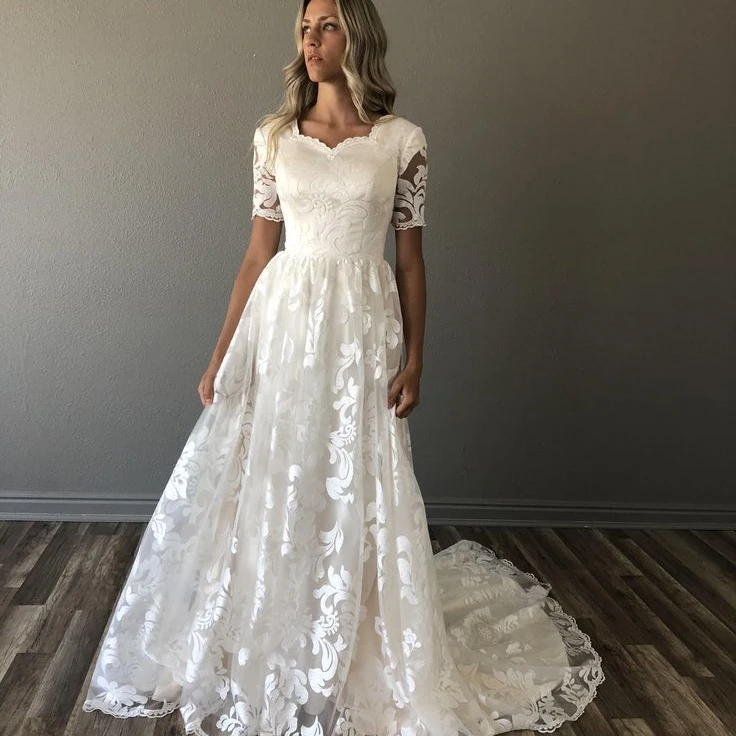 Wedding Dresses,Applique Wedding Gowns 