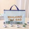 Blue mesh tote bag