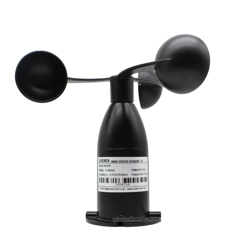 WS200 Digital RS485 Modbus Output 3 Cup Anemometer Sensor for Wind Speed Testing
