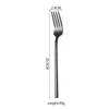 Korean-style round handle - black dinner fork