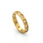 Zircon Finger Chris April In Stock 316L Stainless Steel PVD Plating Minimalist Micron-pave Zircon Finger Ring