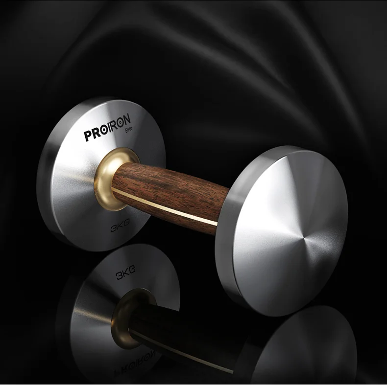 Luxury Dumbbell Set 4-18 kg High Quality Stainless Steel Wal-nut Dumbbells  for Your Fitness Dumbbells Pair