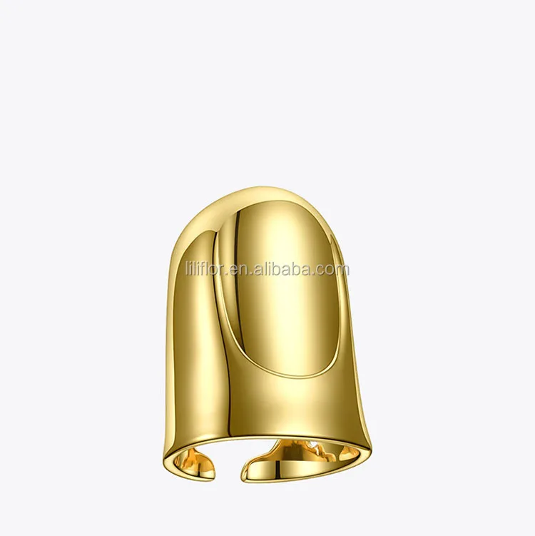 High Quality 18k Gold Plated Brass Jewelry Finger Sleeve Finger Guard Rings R194024 Buy Gold