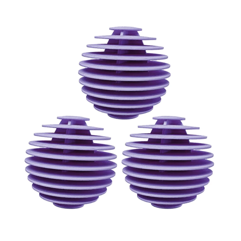 3pcs PP Material Reusable Anti-Winding Laundry Balls for Drying Pet Hair Removal & Washing Machine Cleaning