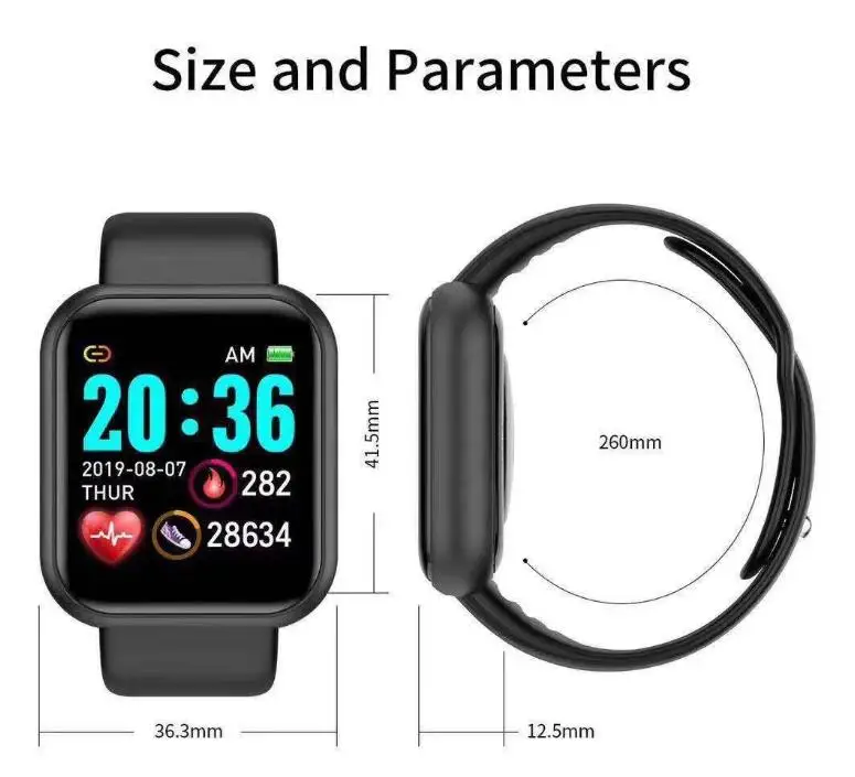 D20s Smart Watch D20 Fitpro App Y68 Ip67 Waterproof Bt Wireless Fitness