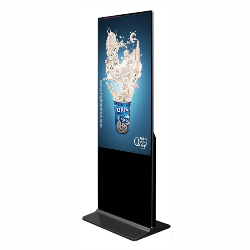 Curved Tv Monitor Lcd Digital Standee With Software 43 Inch Mall Restaurant Touch Table Kiosk Stand