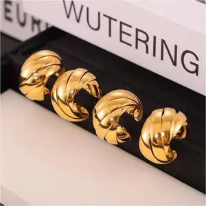 Earrings U-shaped Korean Handicrafts Cartoon Promotional Commemoration Day Hoops Earrings Girly Commemoration Day Christmas