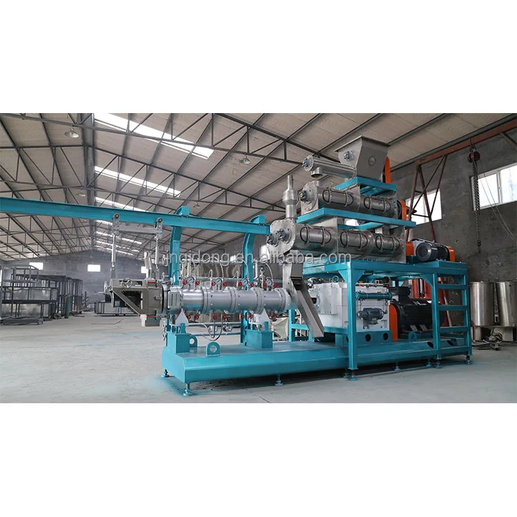 Animal Food Machine Fish Feed Pellet Extruder Production Line For Fish