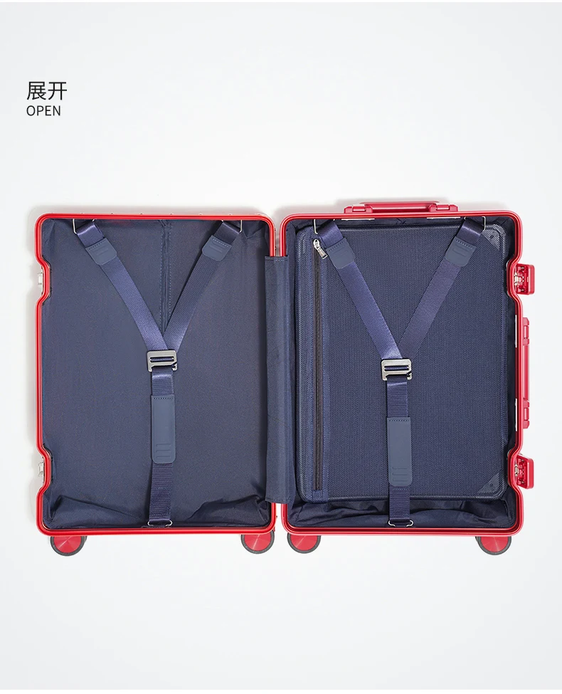 Wholesale aluminum luggage with full aluminum shell  20"24inch Travel Suitcases Luggage Case With BOM/One-stop Service