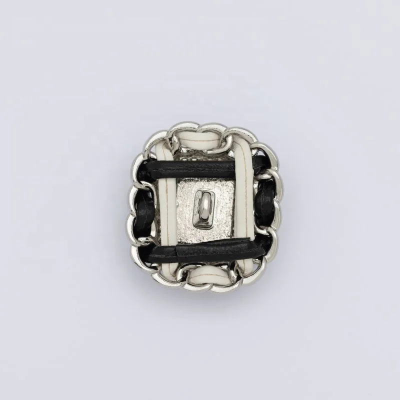 Shank Leather and Stone Textile Accessories Luxury Buttons