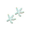28*25mm gold Starfish double-sided white