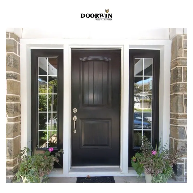 Us Villa Main Entry Door Modern Simple Design Pivot With Sidelights 2