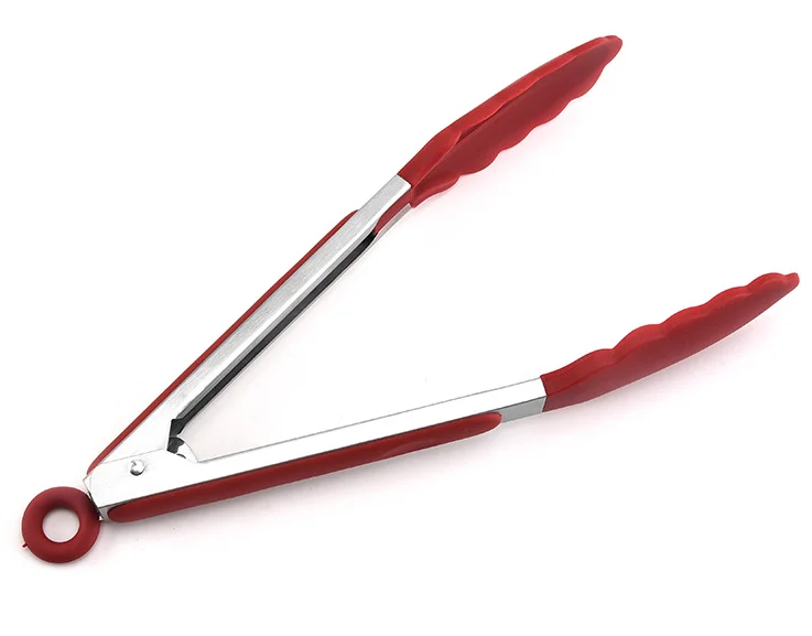 Hot Sales Stainless Steel Food Tongs With Silicone Tips Heat Resistant Barbecue Grill Kitchen BBQ Tongs supplier