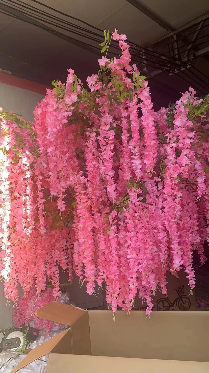 Ox0199 Wholesale Wisteria Hanging Flowers Silk Wisteria Flower
