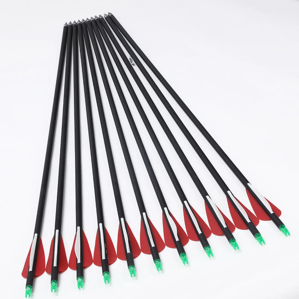 6 Pieces Carbon Arrows 30 inch spine 500 Hunting Archery Outdoor 