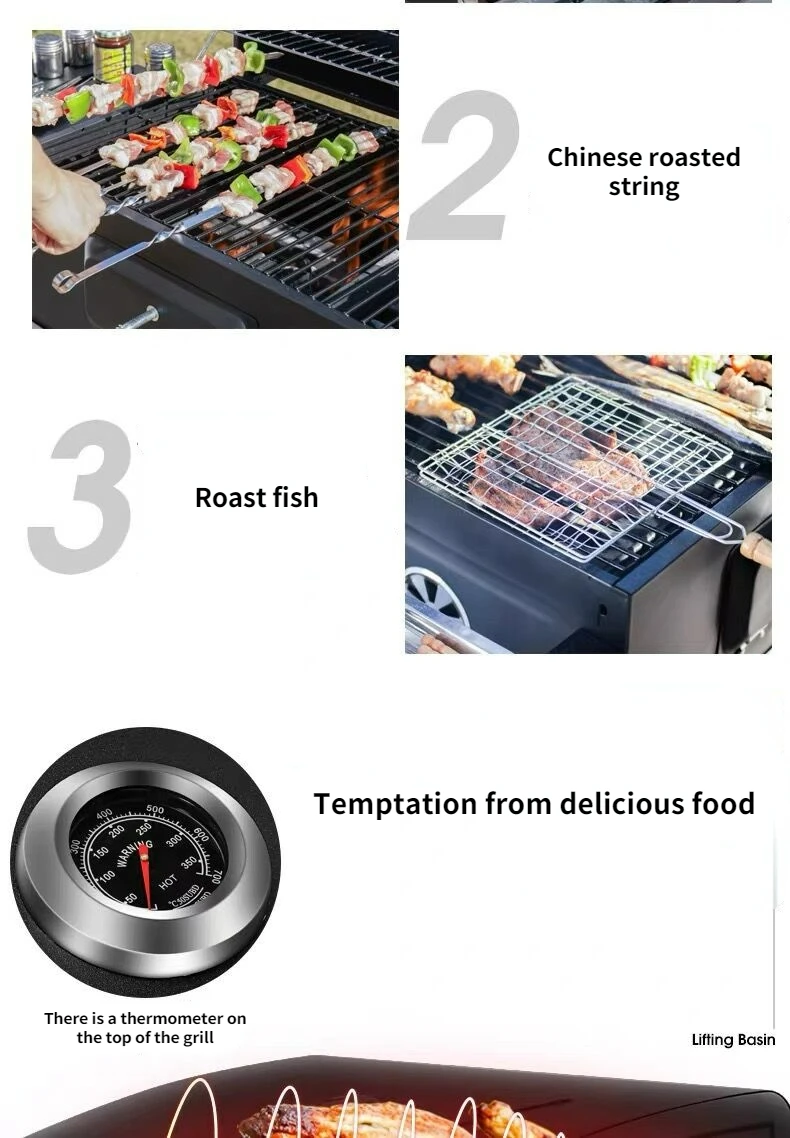 Gourmet Charcoal Grill Outdoor Bbq Smoker Picnic Camping Patio Backyard