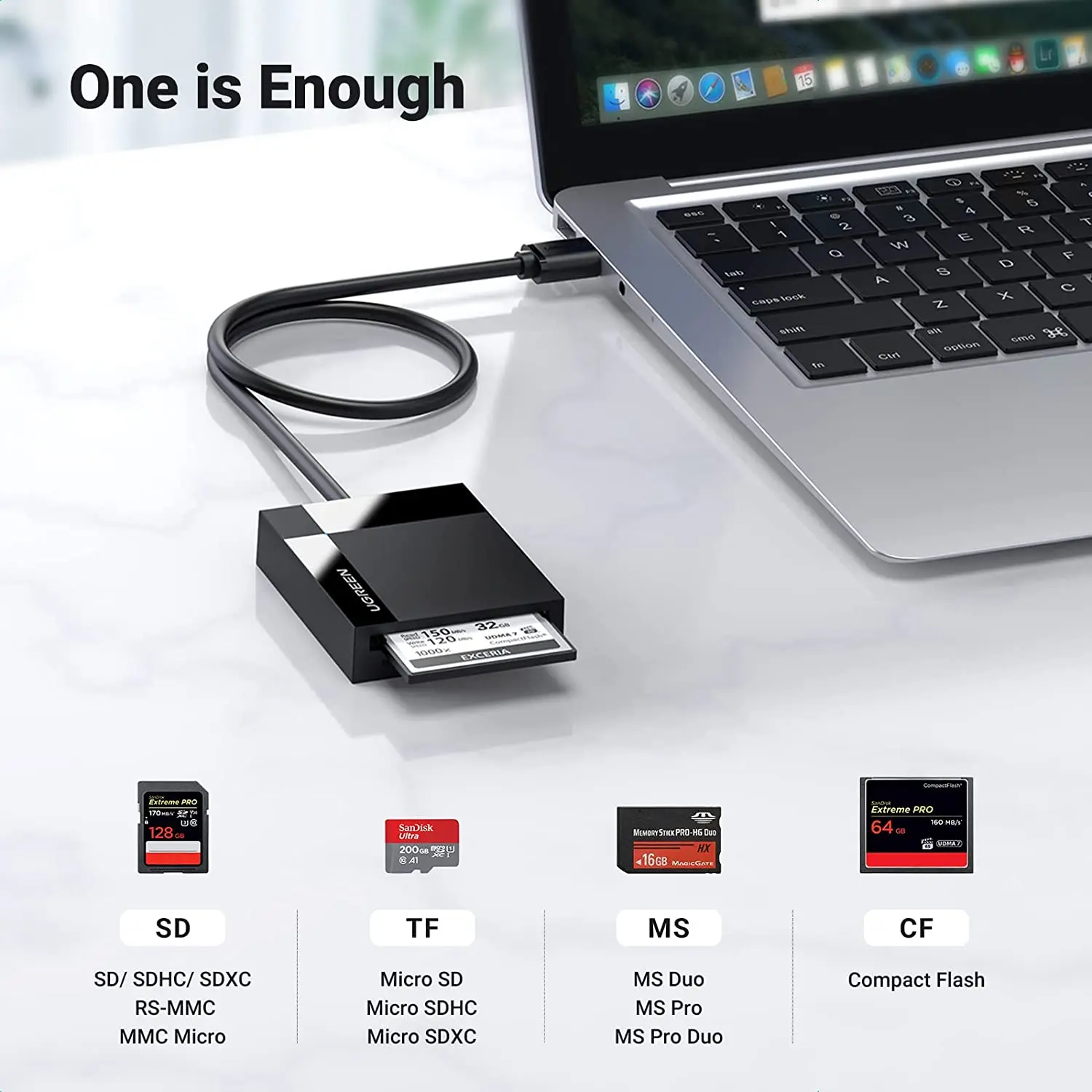Hub USB 4 In 1 Con Lettore Di Schede SD/Micro SD | 2 Porte USB 3.0 E 2.0, Alluminio, Plug & Play Per Fotografi E Viaggiatori