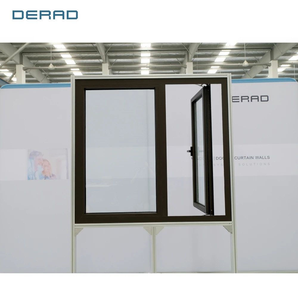 Derad thermal break system wholesale price aluminum glass windows outer opening casement window