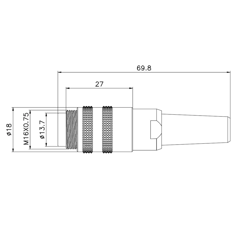Plastic Liner M16 Circular Connector 4 PIN Male Female REACH For Military