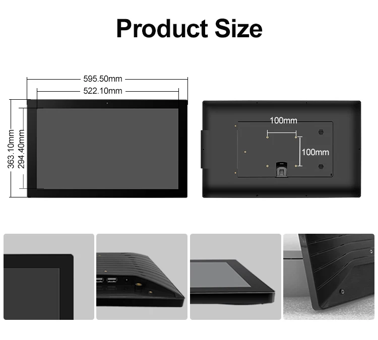 23.6 Inch IPS 2+16/4+16 All in One Industrial Panel PC Android VESA Wall Mount 2+16/4+16 23.6 Inch IPS AMD Touch Tablet Pc