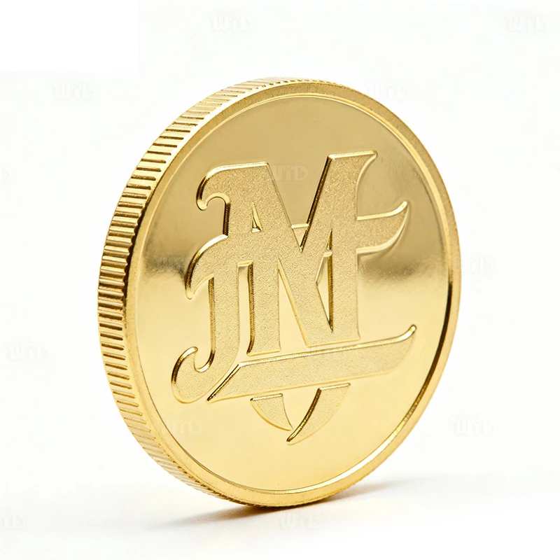 Moeda de Desafio de Luxo em Liga de Zinco, Metal, Dupla Zona, Revestida a Ouro, Fundição sob Pressão, Moeda Comemorativa de Coleção, Presentes