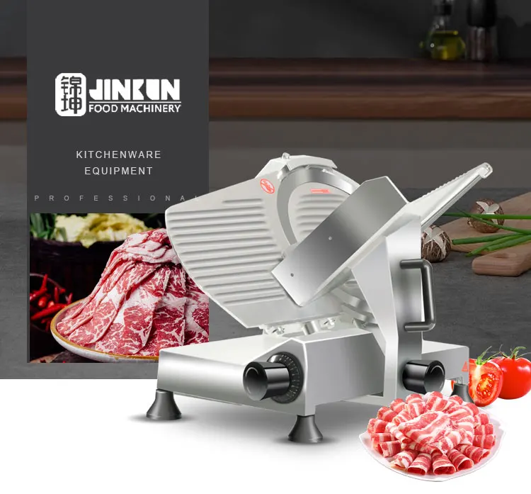 product jk 250l factory price kitchen equipment commercial electric frozen semi automatic  meat slicer-3