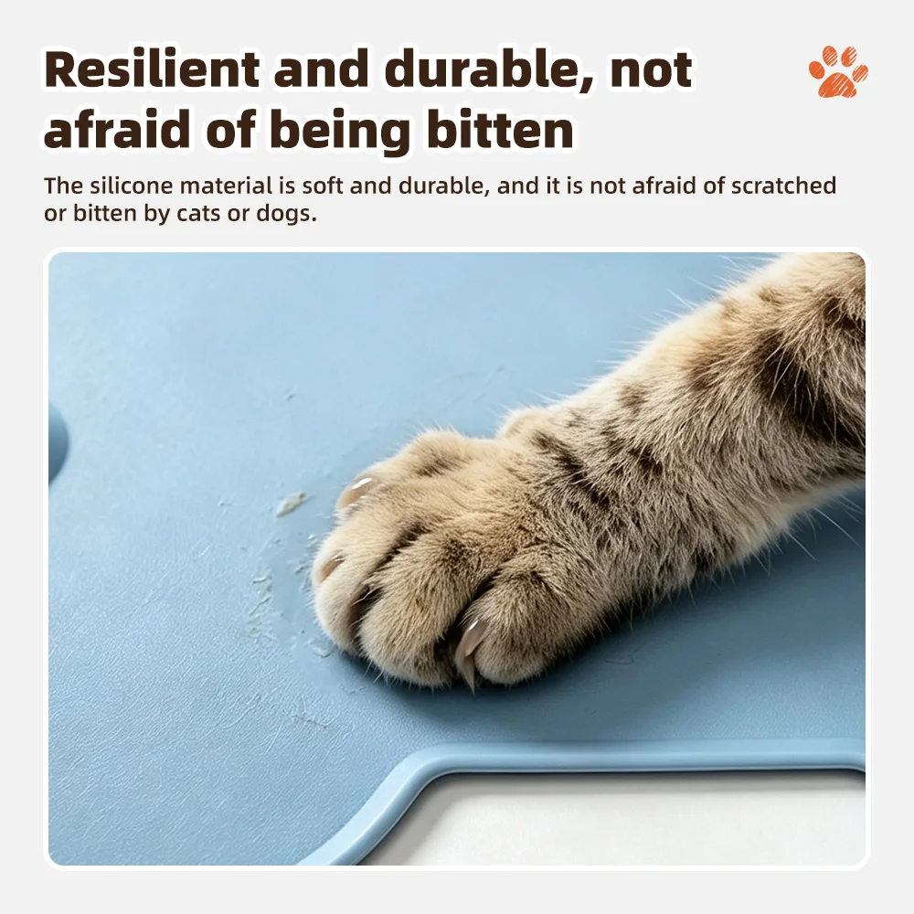 Wholesale Non-sticking Paw Shape Silicone Pet Mat Large Size Silicone  - product detail 5