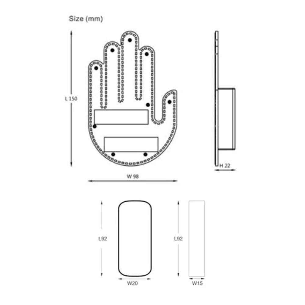Factory Popular Wireless Remote Control Led Middle Finger Light Other