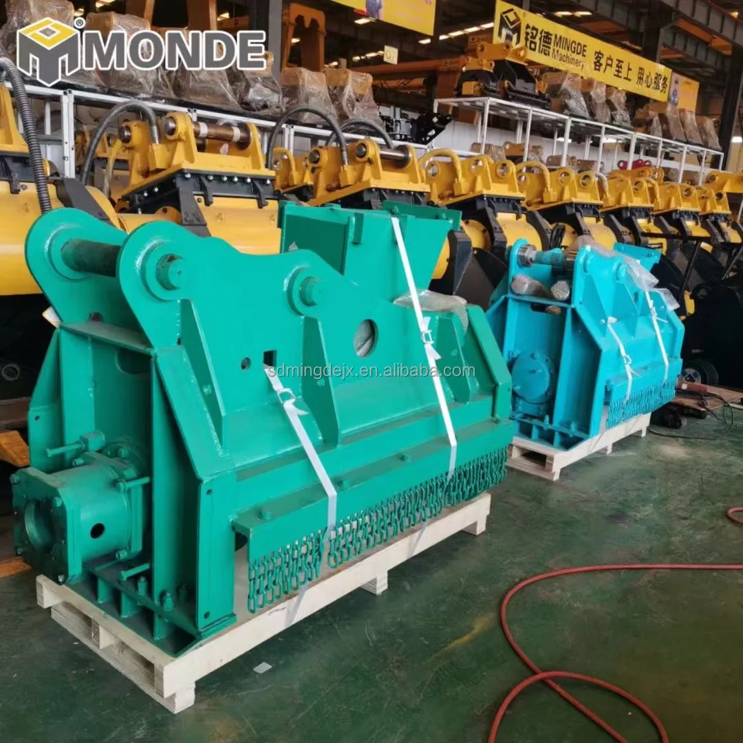 Monde 7-20 Tons Excavator Hydraulic Attachment Wood Mulcher Flail Mower ...