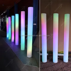 Decorative Lighting Led Tube Light RGB Remote Control Colorful Rainbow Tube with Base