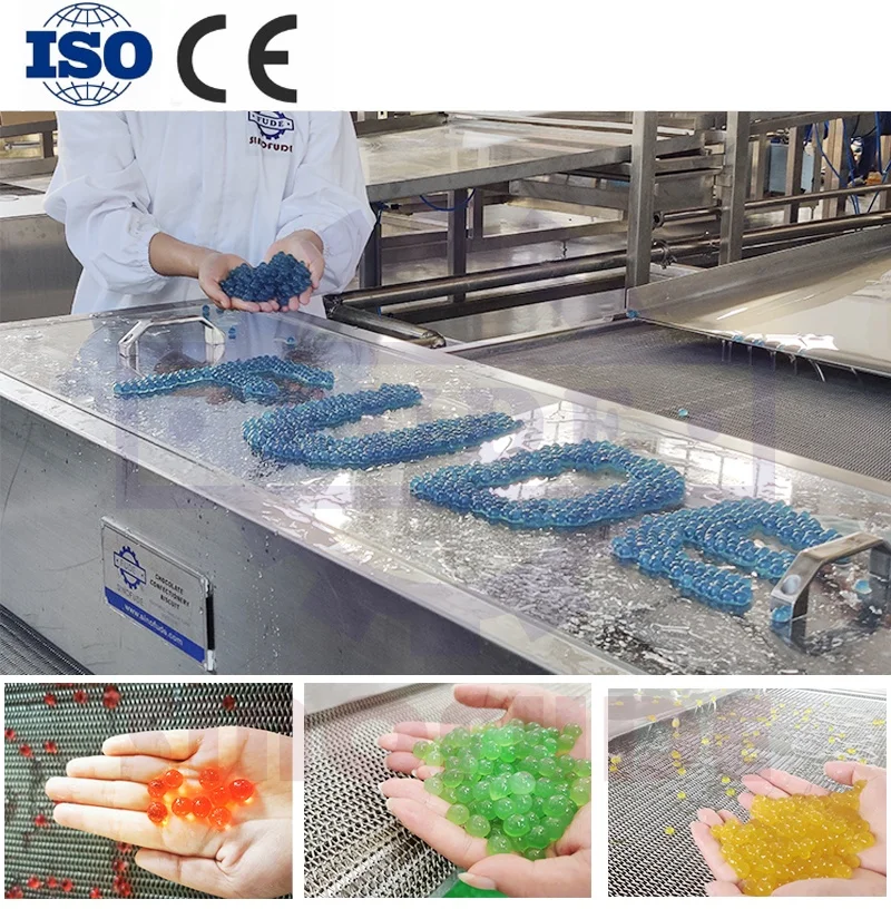 Artificial Caviar Making Machine Popping Boba Juice Ball Depositing Production Line Bubble Tea Pearls Machine