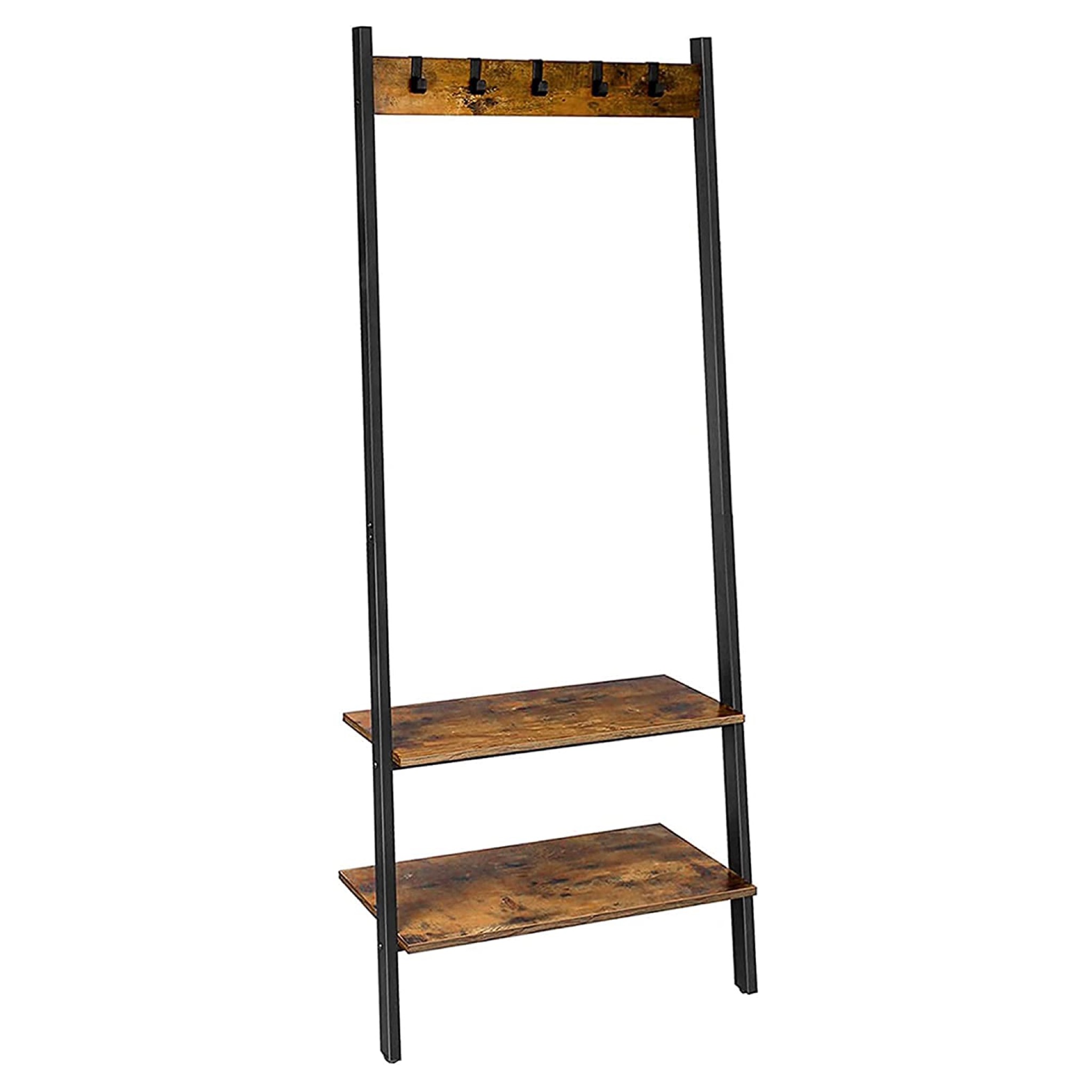 Вешалка для пальто Hall Tree, стойка для прихожей, вешалка для пальто, вешалка для пальто с 2 полками в прихожей, спальне, ванной