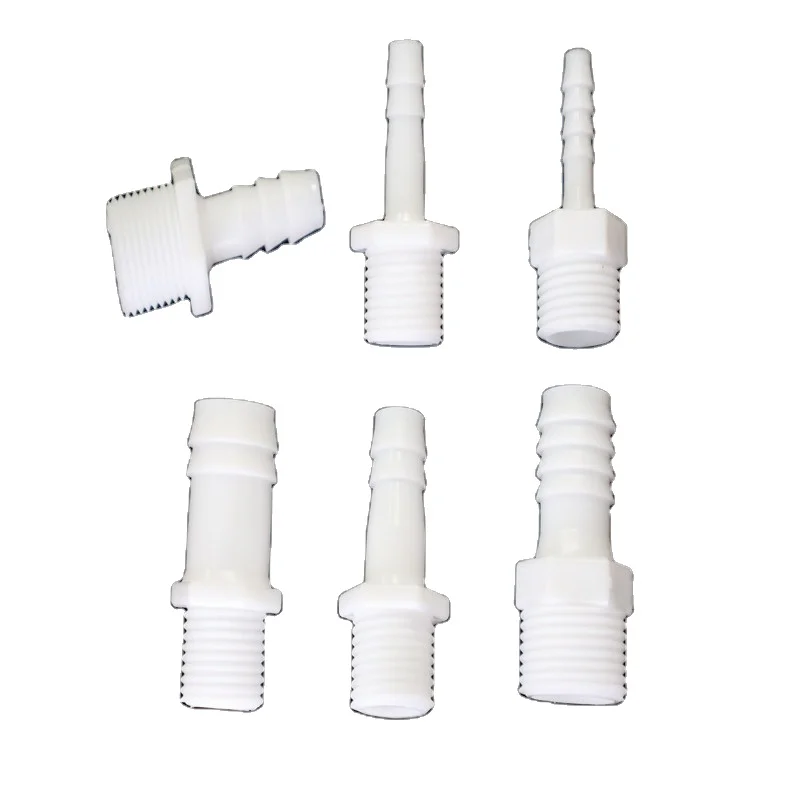 Chang En Plastic PP Male Thread Pagoda Straight Connector Quick Connect Fitting OEM Customizable Smooth Polypropylene Plug Head