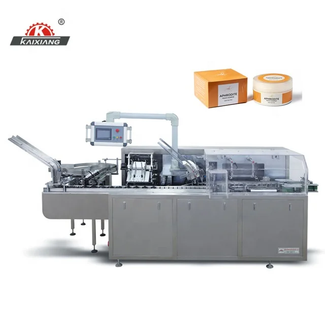 KaiXiang Automatic Cartoning Machine for Cream Jar Cosmetic Carton Box Packing Machine