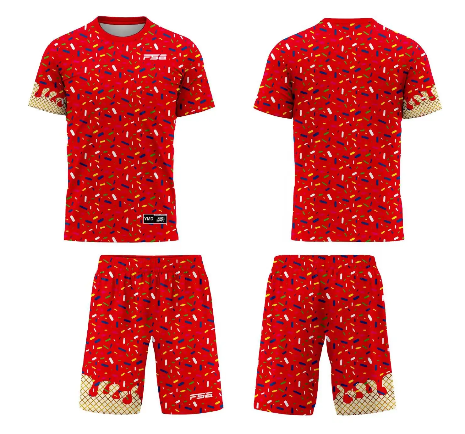 Custom Soccer Uniforms Cute Design Icecream for Kids Sublimation Jersey Family Shirts Quick Dry