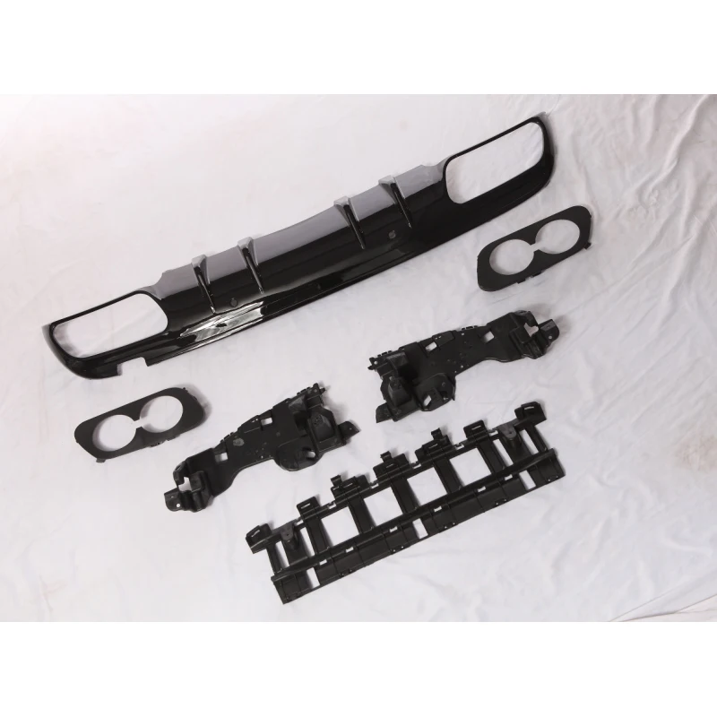 W205 C43 Style Rear Diffuser Car Exterior Accessories Rear Bumper Splitter Diffuser Lip With