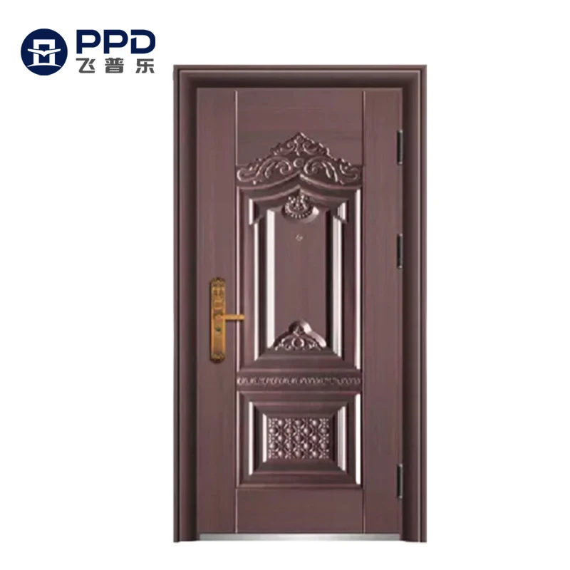 Phipulo Latest Design Cheap Price Luxury Style Hot Sale Exterior Security Steel Metal Door