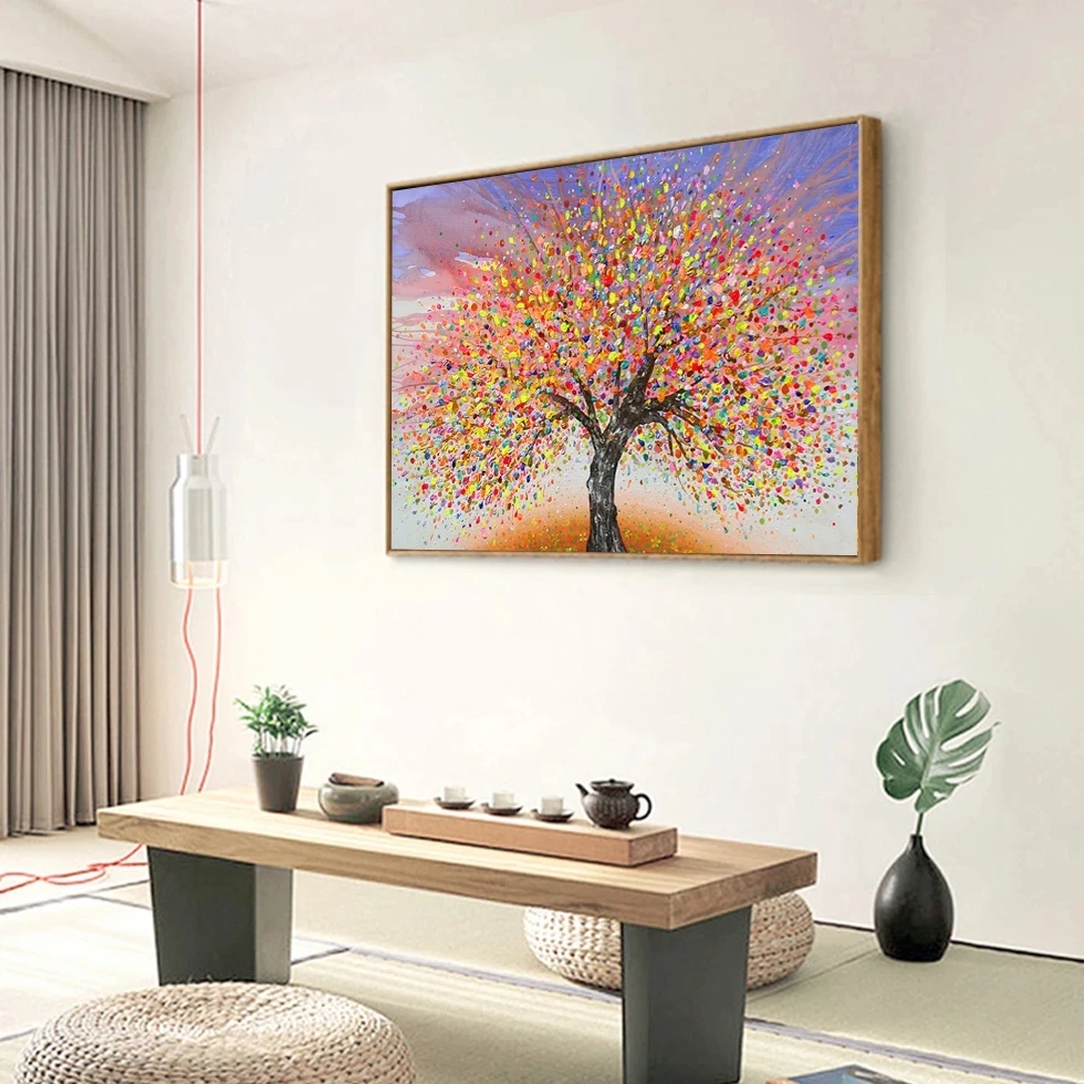 Tableau Decoration Murale chambre Toile peinture Art Decoration murale  moderne arbre rouge peintures murales images oeuvre toile peinture Art  Decoration ation à la maison 30x40cm x1 Sans cadre : : Cuisine et